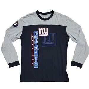 Retro Long Sleeve New York‎ Giants Long Sleeve Shirt Color Block NFL